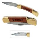 Small Rosewood Pocketknife-Gold