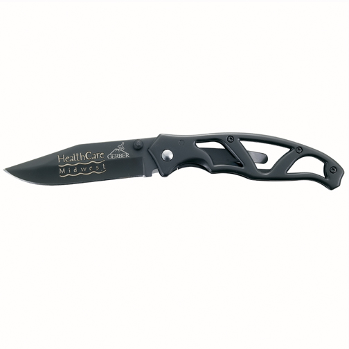 Engraved Gerber Knives: Titanium Nitride Paraframe 8446