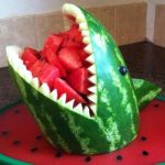 Carved Watermelon Display