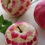 Apple With Carved Hearts