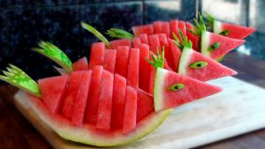 Carved Watermelon Fishes