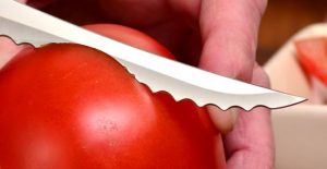 Slicing a Ripe Tomato
