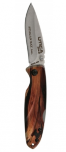 Kutmaster Folding Woodgrain Lockback with Pouch