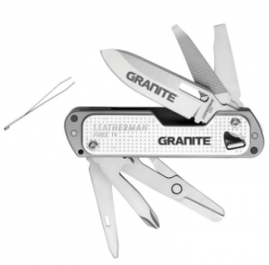 Leatherman Free T4 engraved tools (Small in size, but with 12 tools!)