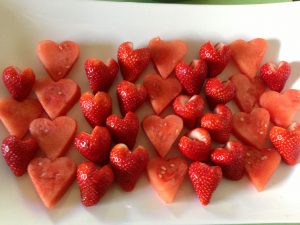 Fruit Knife Trick #2: Heart Strawberries & Watermelon